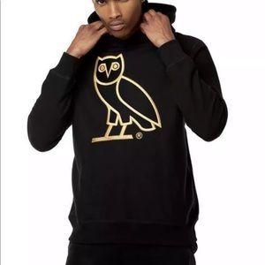 Ovo gold black owl Embroidered hoodie Authentic